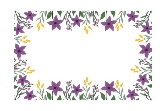 Purple Wildflower Watercolor Frame: A Fresh Editorial Illustration for Content Publishers