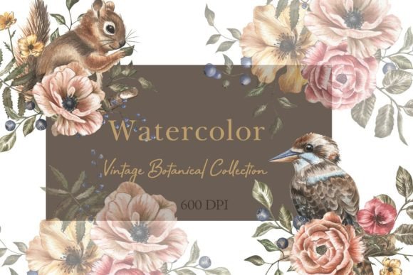Vintage Botanical Watercolor Illustrations for Creative Sellers