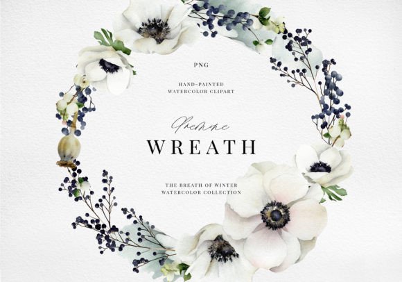Watercolor Anemone Berries Floral Wreath: A Designer’s Real-World Review for Branding & Creative Projects