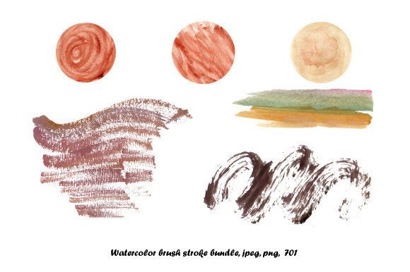 Watercolor Brush Stroke Bundle 701: Illustrations That Bring Life to Digital Content