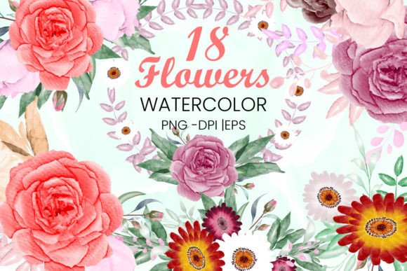 Watercolor Flowers Clipart FloralWreath: A Designer’s Review for Branding & Marketing