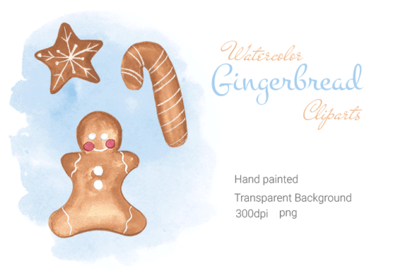 Watercolor Gingerbread Illustrations for Blog and Editorial Design