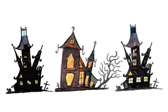 Watercolor Halloween Haunted Houses: A Designer’s Real-World Review