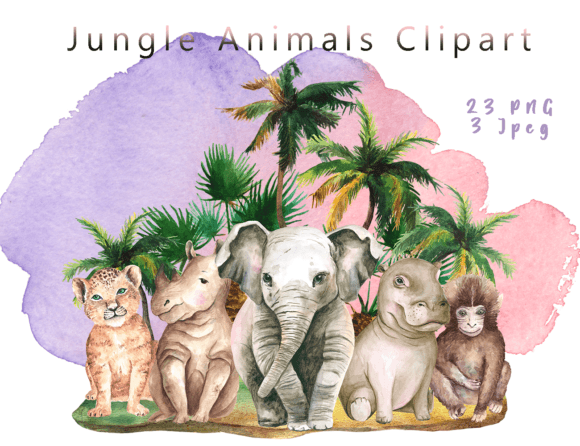 Watercolor Jungle Baby Animals Illustrations: A Designer’s Review for Real Client Projects