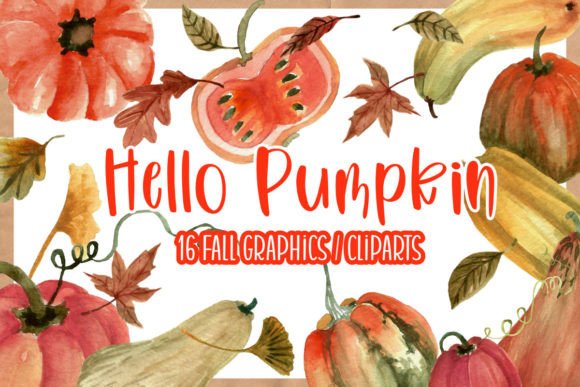 Watercolor Pumpkin Illustrations Capture Autumn Charm for Local Branding